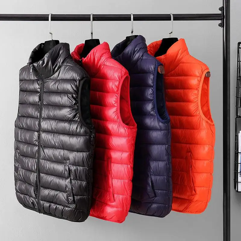 

Уличный хлопковый жилет, осенне-зимний легкий свободный воротник-стойка, большой размер, хлопковый жилет с запахом, Jaet ex