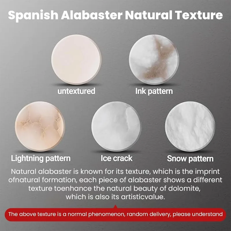 Lustre retangular de alabastro para sala de estar, banheiro, sala de jantar, decoração, cozinha, foyer, ajustável, moderno, pingente de mármore