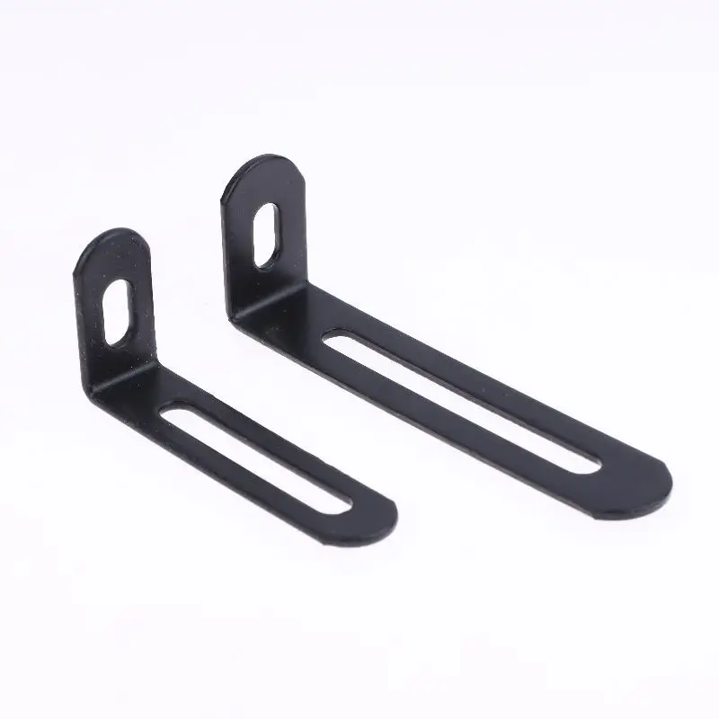 10Pcs Hardware Accessories Black And Silver L-shaped Adjustable Angle Brackets Suitable For Furniture Anti Tilt Bookshelves