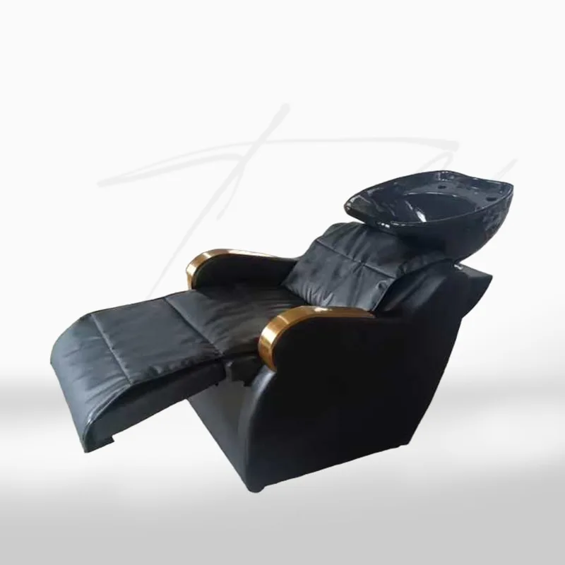 ML Barber shop seated shampoo bed semi-reclining hair washing recliner hair salon special deep basin flush bed