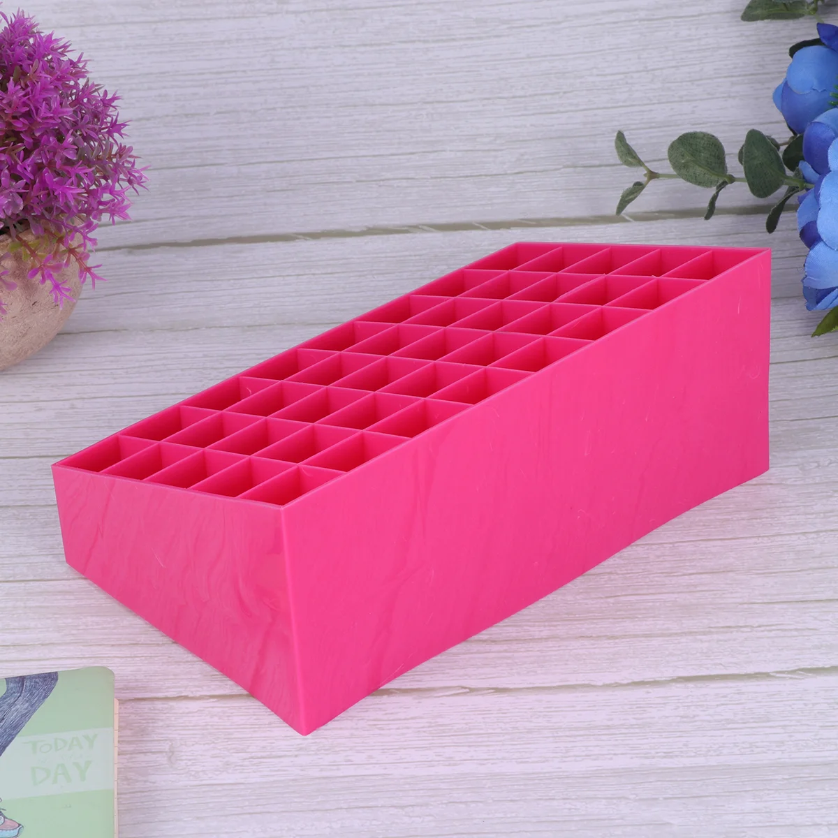 40 Slots Lipstick Stand Makeup Storage Case Canister Holder Organizer Drawers Office