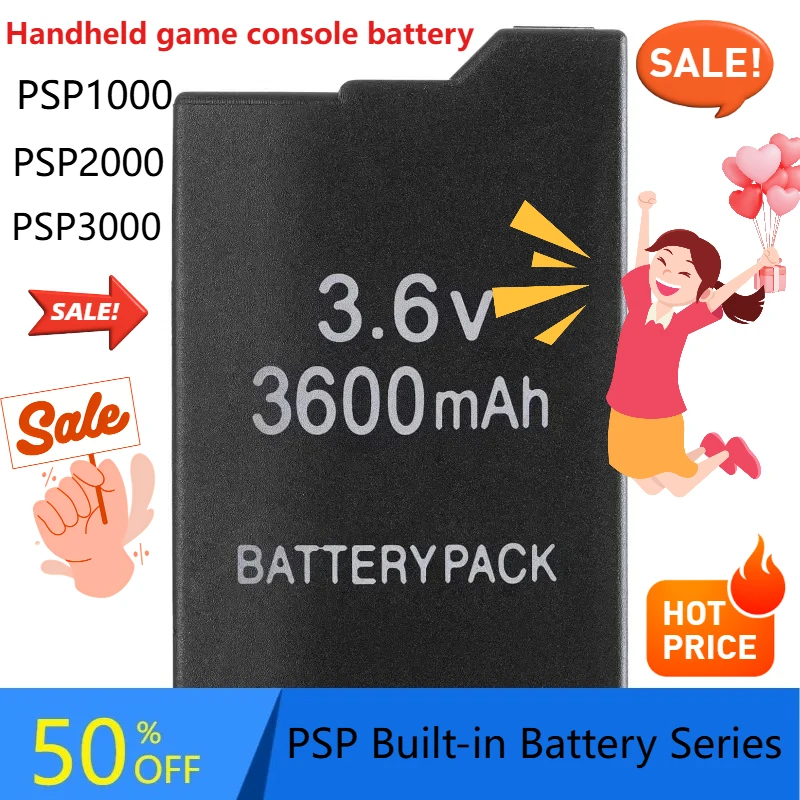 

3.6V 3600mAh Gamepad Lithium Rechargeable Battery for Sony PSP1000 PSP-110 PSP2000 PSP3000 Console Replacement Batteries