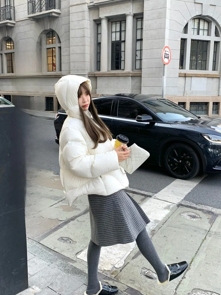 

Утепленная куртка CHEERIOBAN с капюшоном: высокотехнологичная теплота, женская повседневная свободная куртка с наполнителем, высокая талия