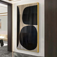 One Piece of a Large Unframed Canvas Artwork Measuring 23.6 by 119.89 cm Or 60 by 120 Centimeters, Featuring Modern Art with