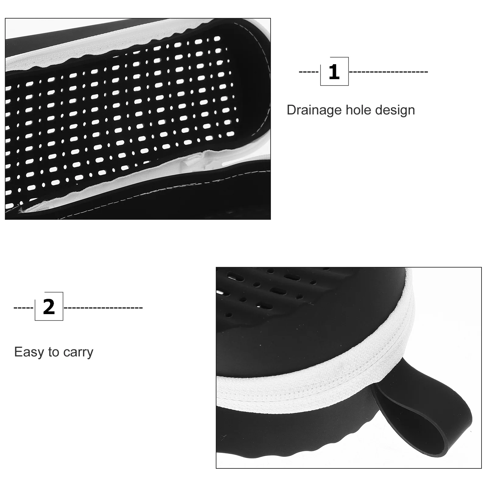 

Swim Goggles Protective Case Silicone Storage Box Drain Hole Eyewear Case Large Capacity Lightweight Travel