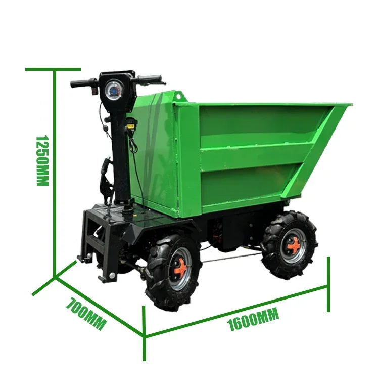 Wheelbarrow Utility Cart One Ton, Material Hauler, Utility Cart, Electric Wagon, Electric Deer Cart for Farm and Garden