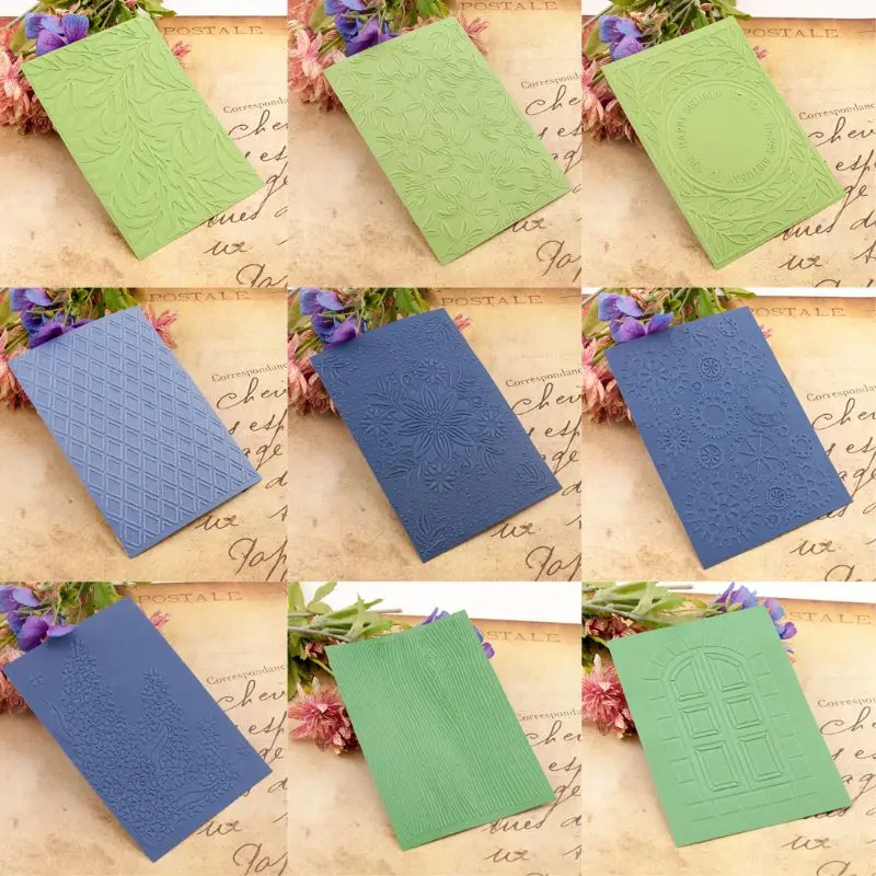 Embossing Folder Template for Gift, Scrapbooking, Photo Album, Card Paper, Drop Shipping, 9 Styles