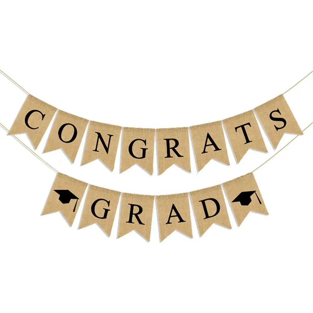 

Graduation Banner 2026: Burlap Garland for Hanging, No DIY, Perfect for College or High School Parties