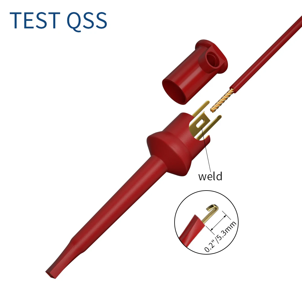 Imagem -05 - Qss 100cm Isolado Bnc Macho para Teste Duplo Gancho Clipe de Baixa Perda Cabo Coaxial Teste Conector de Chumbo para Osciloscópio Q.70048