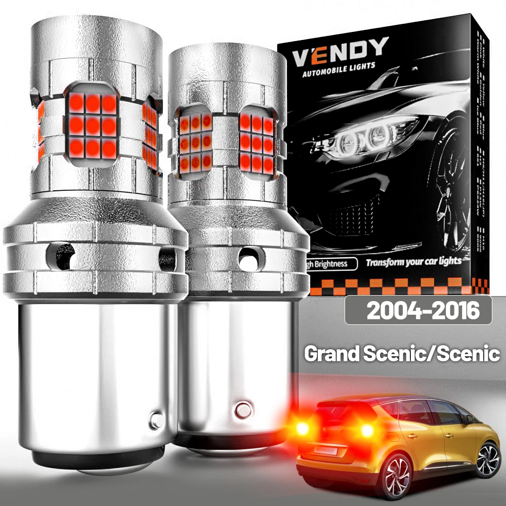 2 uds luz de freno LED para Renault Scenic Grand Scenic 2 3 2003-2016 2004 2006 2007 2008 2009 2011 2012 2013 2014 2015 Accesorios