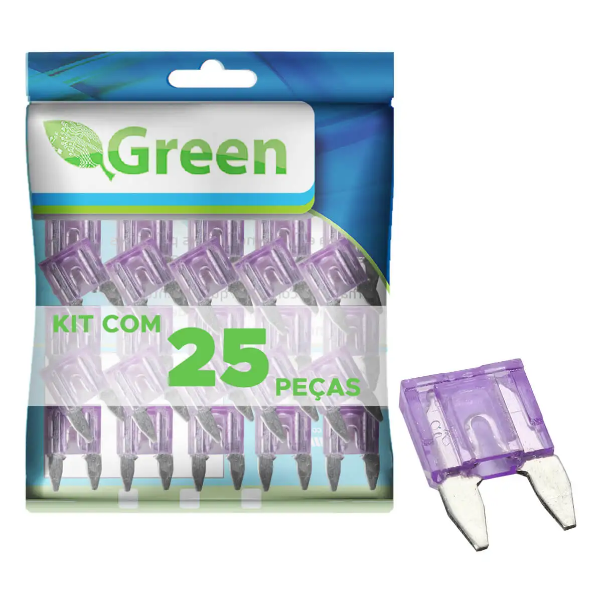 25x Auto Fuse Mini Blade 35 Amp Purple-Green