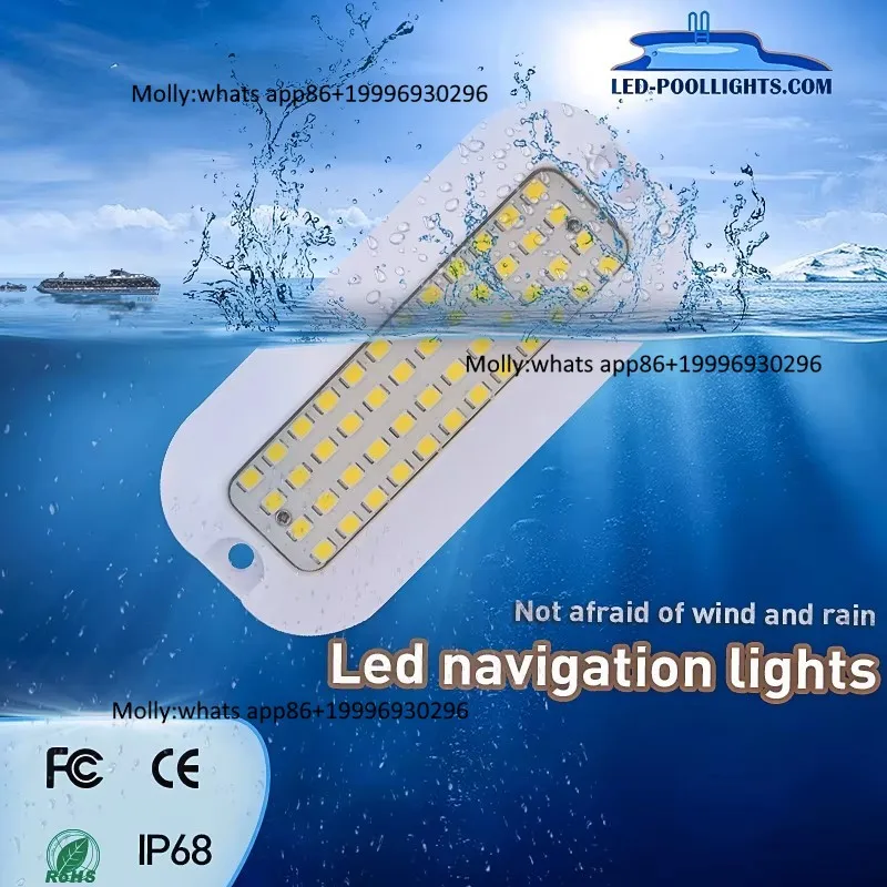 New IP68 5W AC/DC12V RGB Marine Led Underwater Swimming Pool Light for Marine Led Boat Light