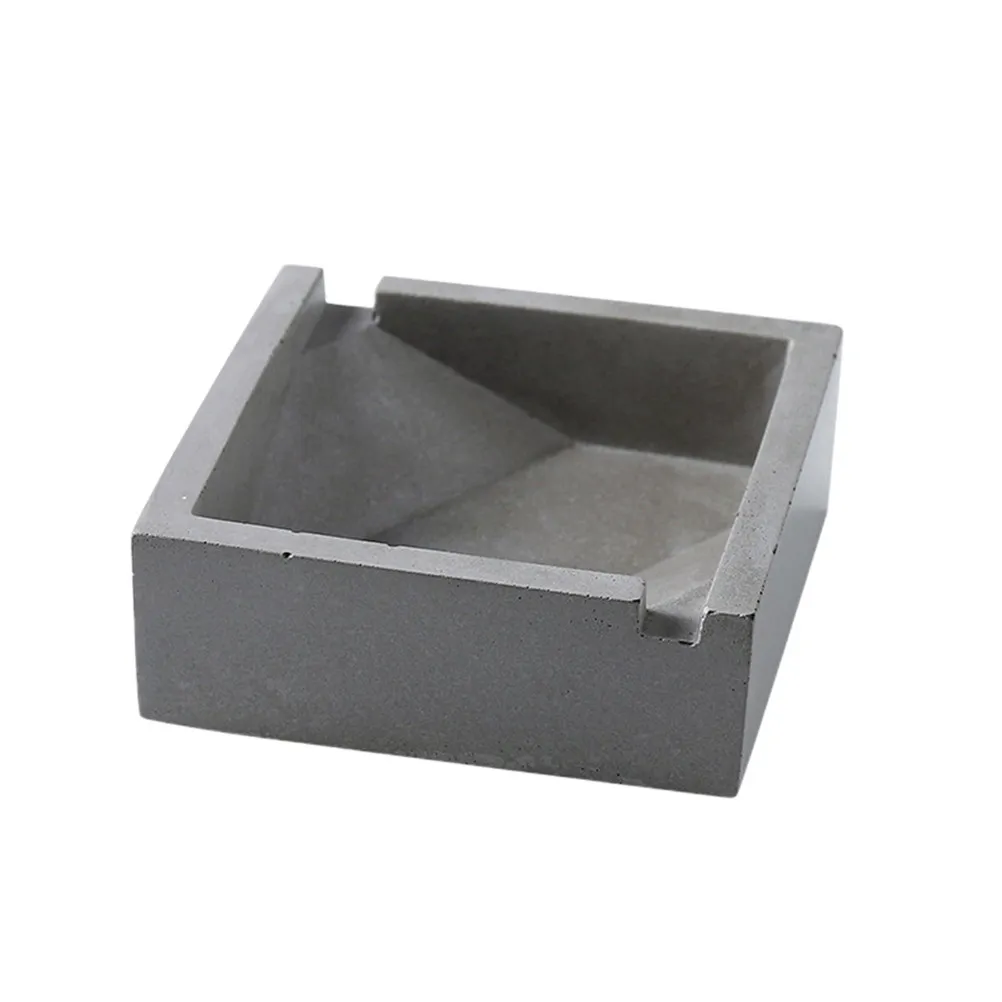 

Ash Tray Home Ornament Desktop Decoration Container Grey Cement Ashtray Creative