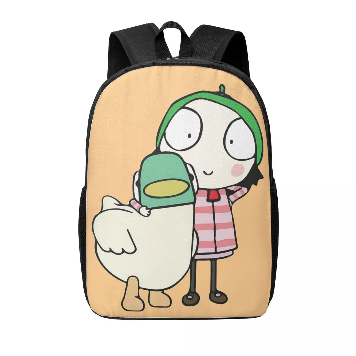 

Сара и утка, веселые женские рюкзаки для мальчиков и девочек, сумка для книг, водонепроницаемые детские школьные сумки, портативный рюкзак, сумка на плечо