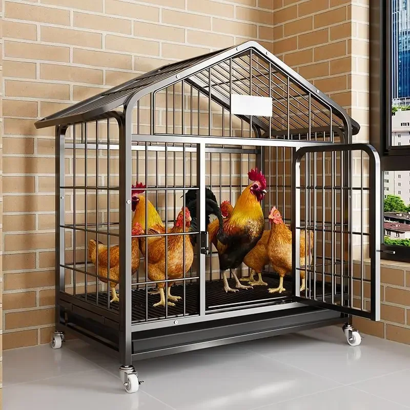 Skylight model household large breeding cage chicken coop chicken nest net balcony outdoor poultry cage