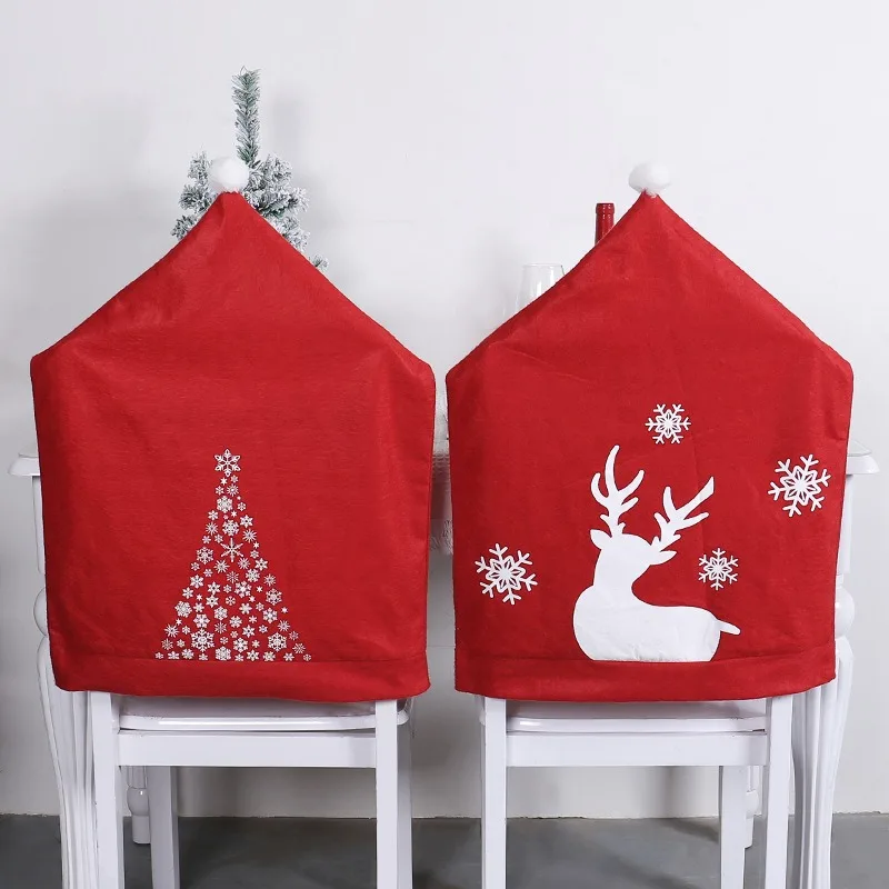 New Christmas Decorations Chair Cover Cartoon Santa Elk Snowman Doll Chaircover Xmas Home Decor Ornaments Happy New Year Decor