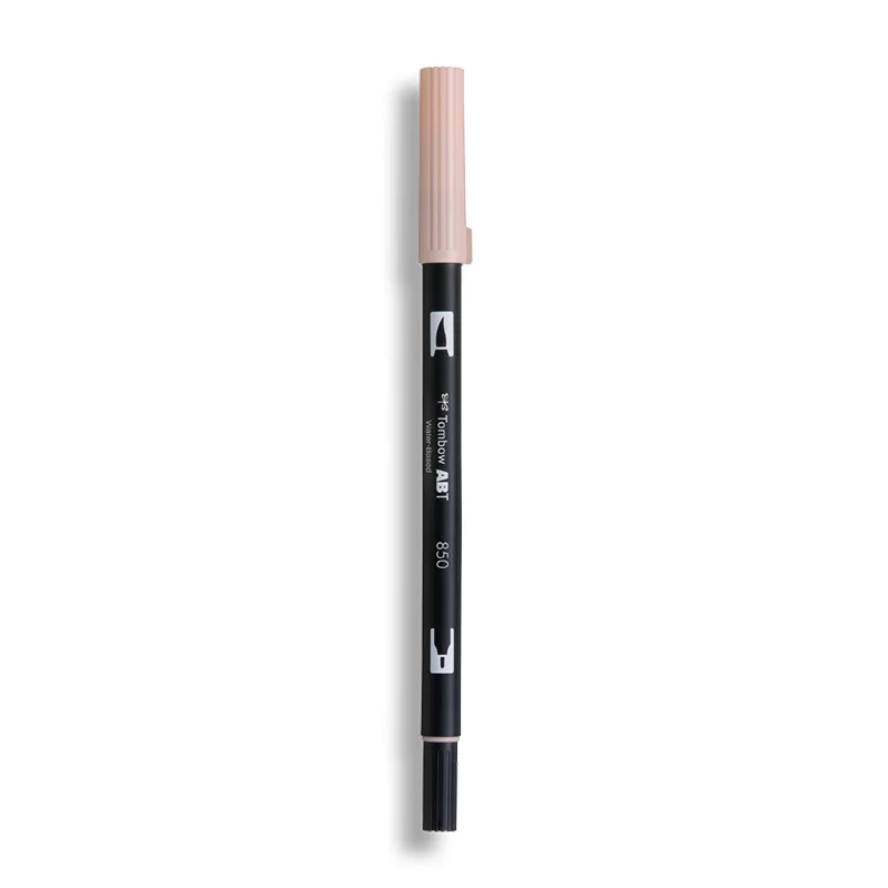 Tombow ABT 1pcs Dual Water Brush Pen & Fine Tip Pen Calligraphy Art Marker Pen for Journaling Card Making Art Supplies