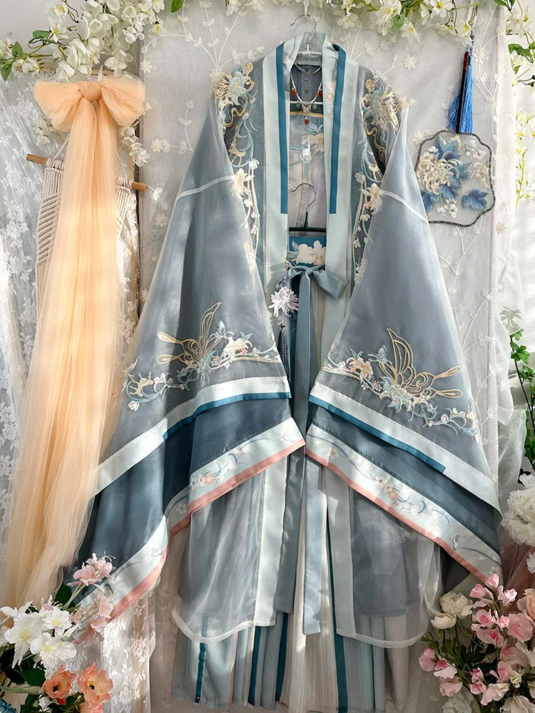 YF41 Hanfu Женский 2024 новый летний костюм в китайском стиле длиной талии