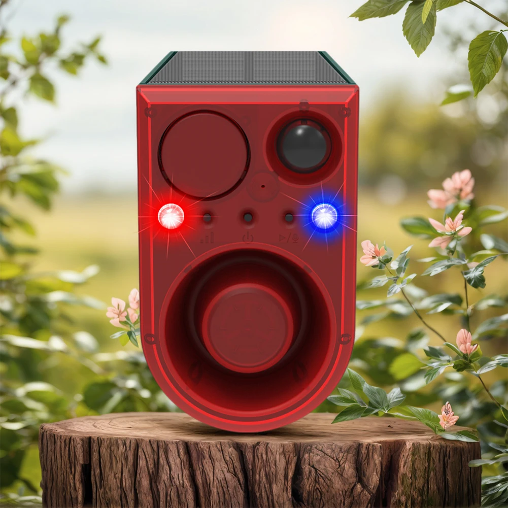 

Солнечная сигнализация с датчиком движения и пультом ДУ, отпугиватель животных, водонепроницаемый, 129 дБ, громкий, для двора, фермы, сада