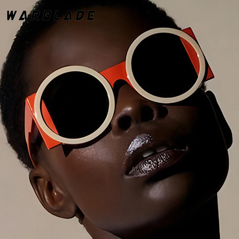 

Punk Oversized Assorted Colors Round Frame Women's Sunglasses Brand Design Men Sunglass Drive Hiking Outdoor Shades Female UV400