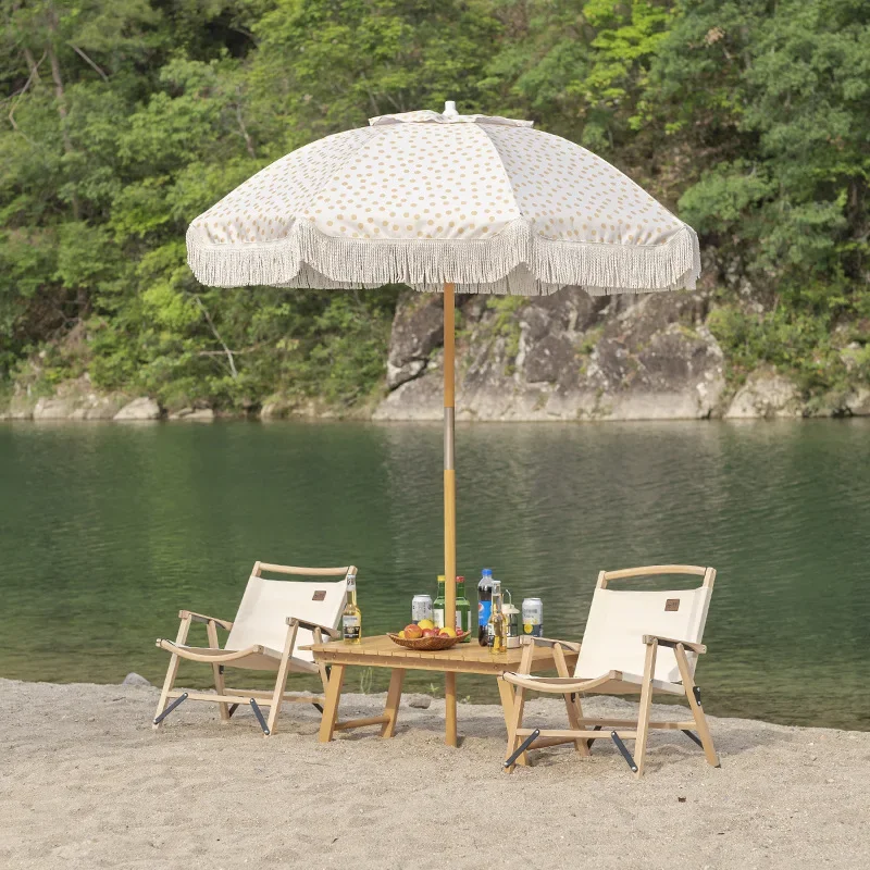 Outdoor umbrella seaside beach umbrella  leisure sun protection  portable sun umbrella garden courtyard vacation umbrella