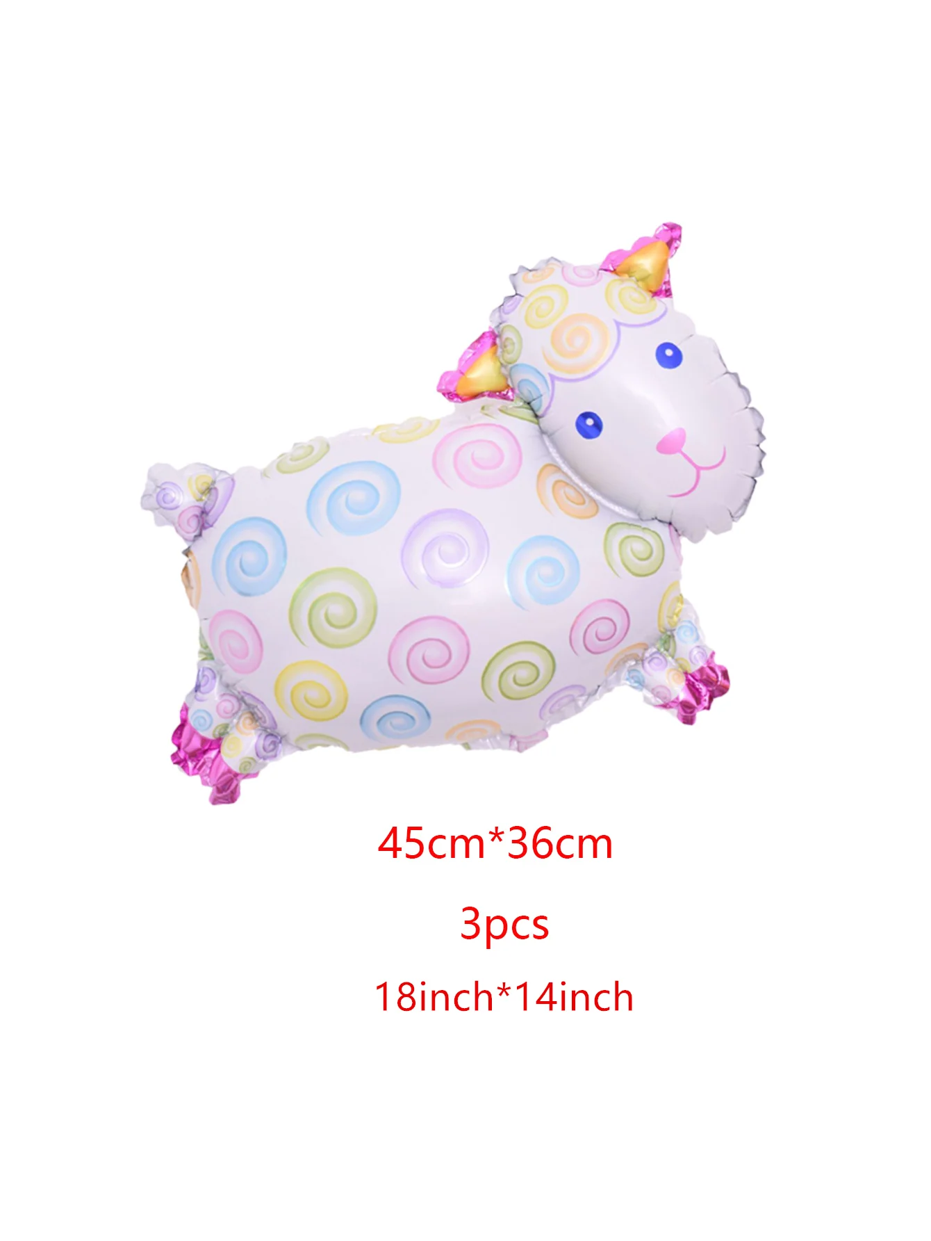 3pcs Mini Sheep Foil Balloons Walk sheep Air Balloons Id al-Adjha Decorations Corban Globos