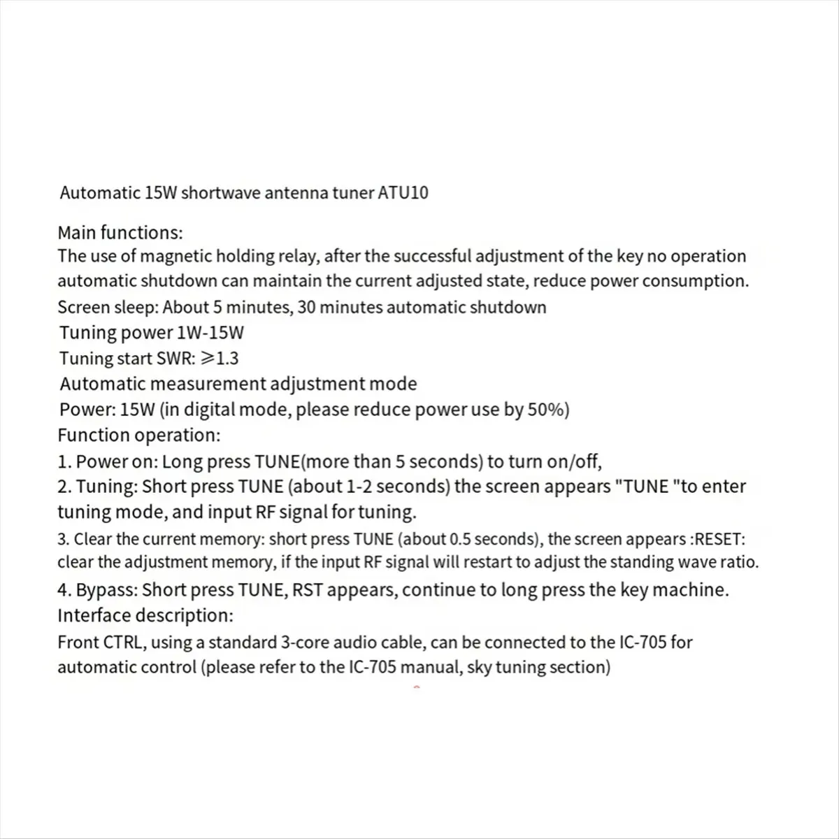 N7DDC ATU-10 QRP Automatischer Antennentuner 1–15 W, hocheffizientes, kompaktes Design für Amateurfunk-Enthusiasten – BCDW