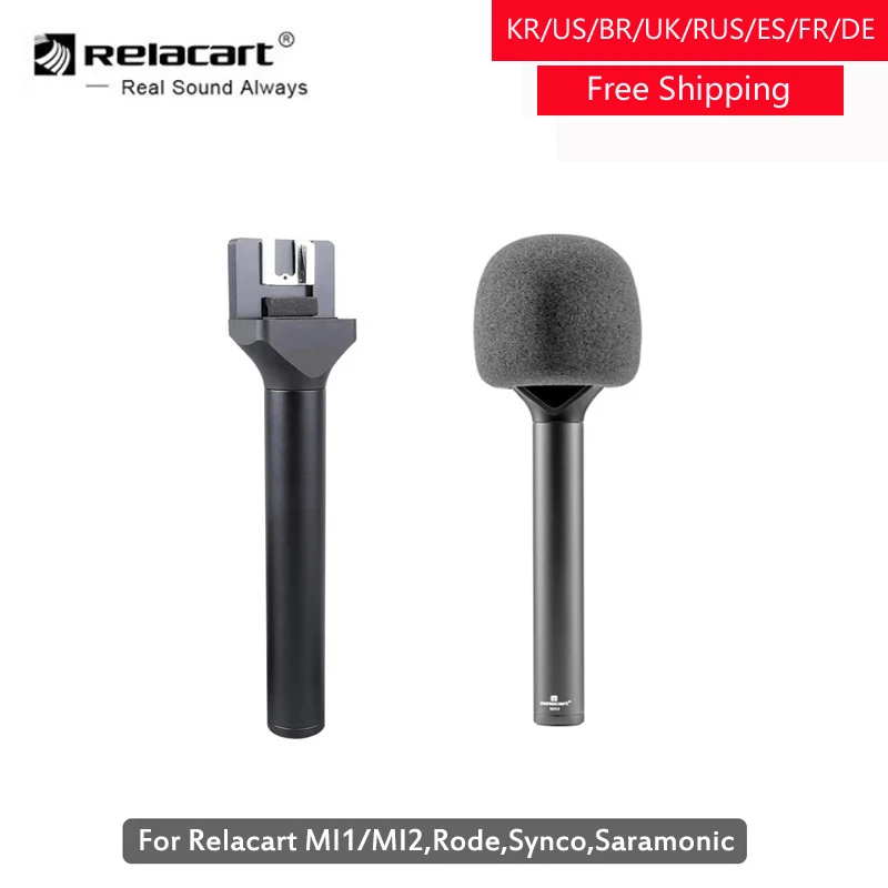 

Relacart MIH Handheld Mic Transmitter Holder for ENG Interview Recording Saramonic Rode Comica BoomX SYNCO Wireless Lavalier Mic