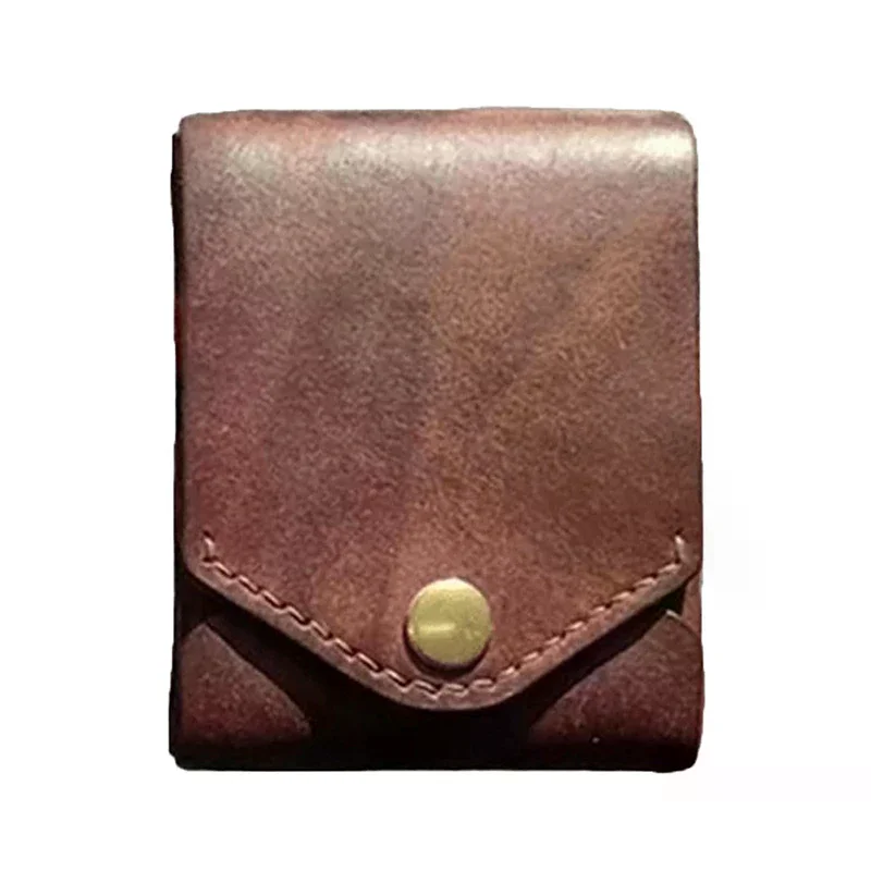 Multifunctional Mini Wallet PU Leather Short Coin Pocket Travel Money Purse Card Holder Built-in Pen Slot Front Pocket Wallets
