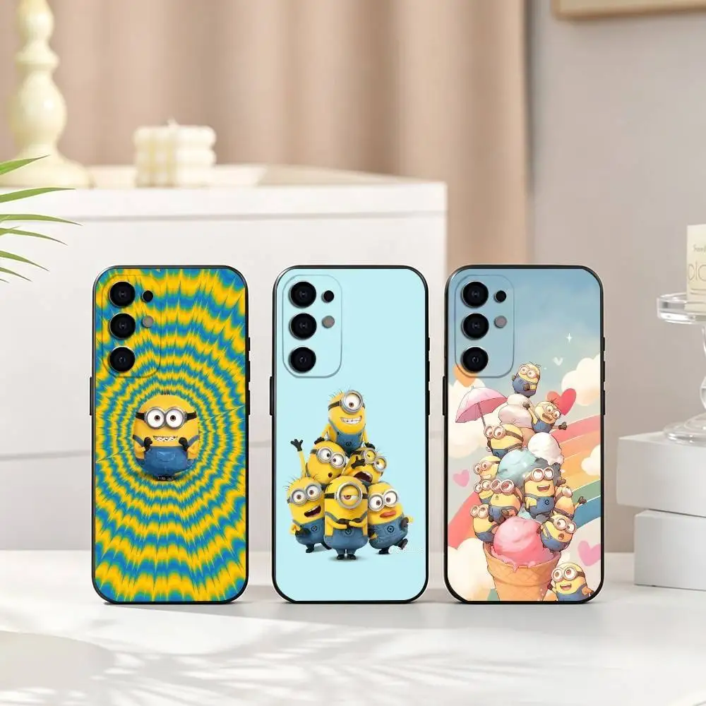 Cartoon yellow Minions-s Gift Phone Case For Samsung S25,S24,S21,S22,S23,S30,Ultra,S20,Plus,Fe,Lite,Note,10,Black Cover