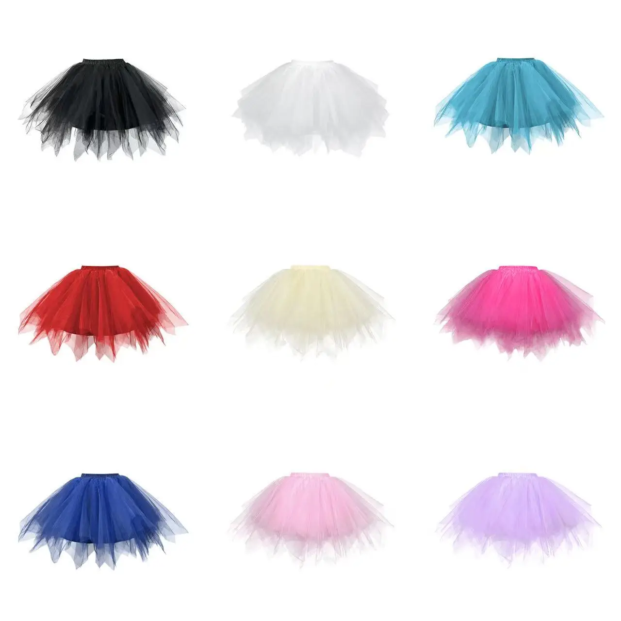 saia-de-tule-multicolorida-e-fluffy-para-mulheres-e-meninas-saia-de-festa-de-aniversario-tutu-crinolina-forro-curto