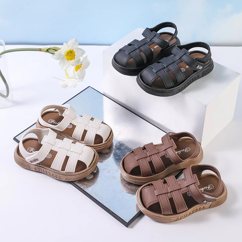 Children's Shoes Girls' Sandals 2026 Summer New Simple Hollow School Shoes Multi functional Fashion Children's Beach Sandals