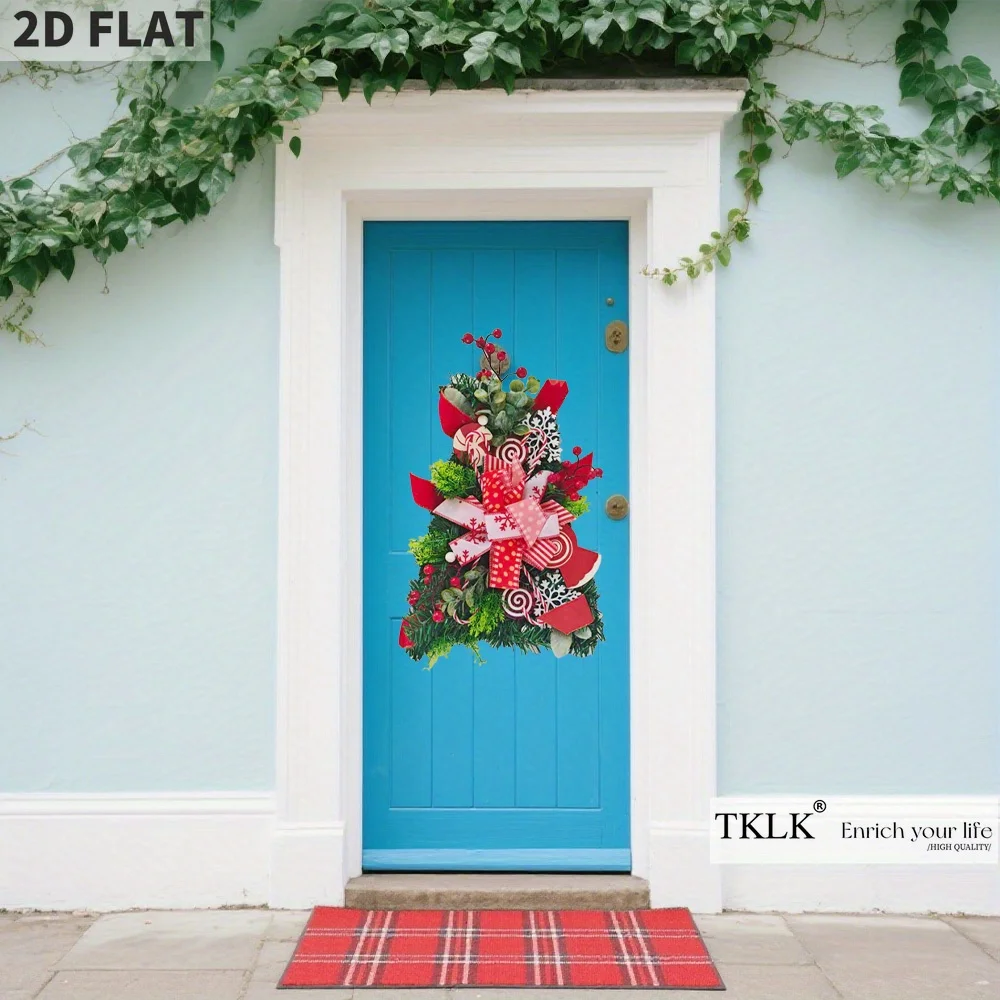 

1pc Christmas Wreath Christmas Garland Artificial Christmas Front Door Wreath Wall Decor Christmas Decor Christmas wreath