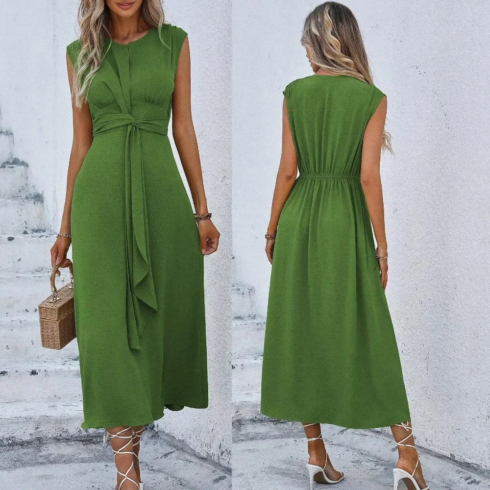 

Dress for Women Summer Fashion Ladies Elegant Sleeveless Long Dresses 1038LZ