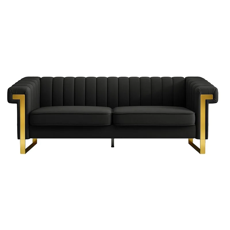 

Modern Nordic Velvet High Density Foam Cushion Disassemble Living Room Couch Sofa Chesterfield Sofa for Home