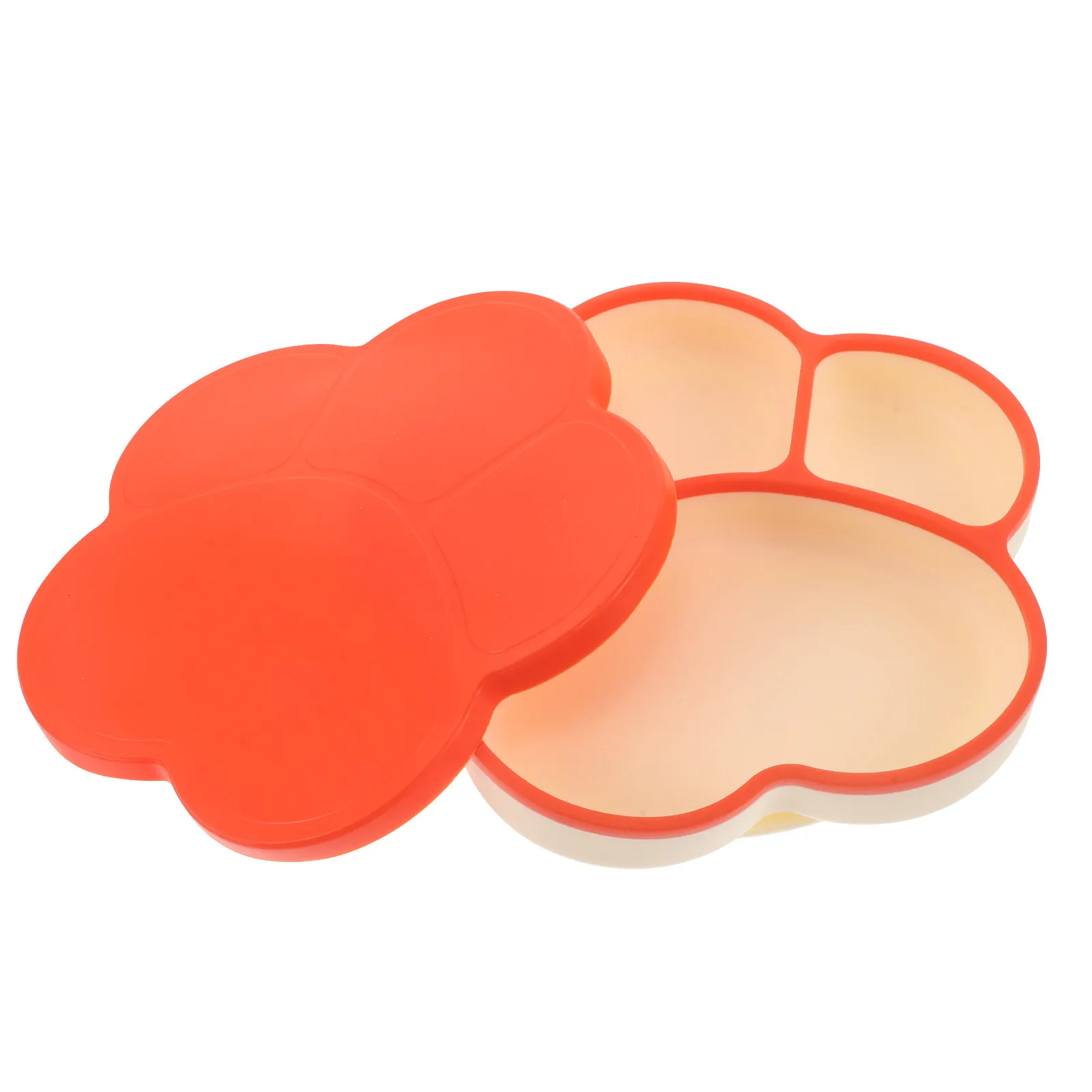 baby-divided-suction-plate-silicone-paw-shape-dish-non-slip-toddler-food-tray-with-lid-portable-stain-resistant-dishwasher