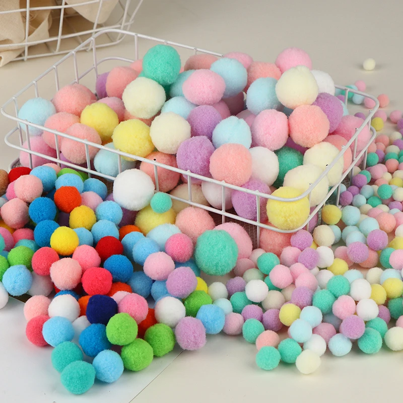 

〔BGS3〕100Pcs 10/15/20/25/30MM Soft Fluffy Pom Poms Ball For Handmade Kids Toy Wedding Christmas Decor DIY Sewing Craft Supply