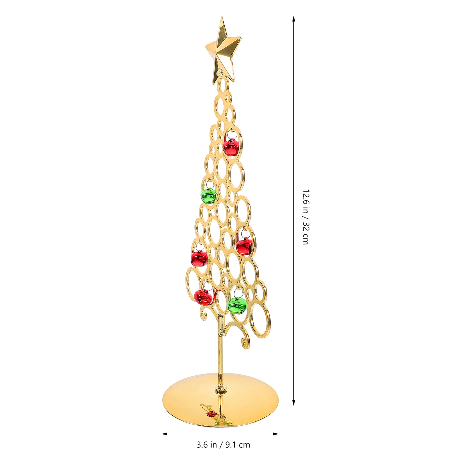 

Desktop Christmas Tree 32Cm Metal Ornament Display Stand Holiday Decor Home Office Events Tabletop Xmas Decoration