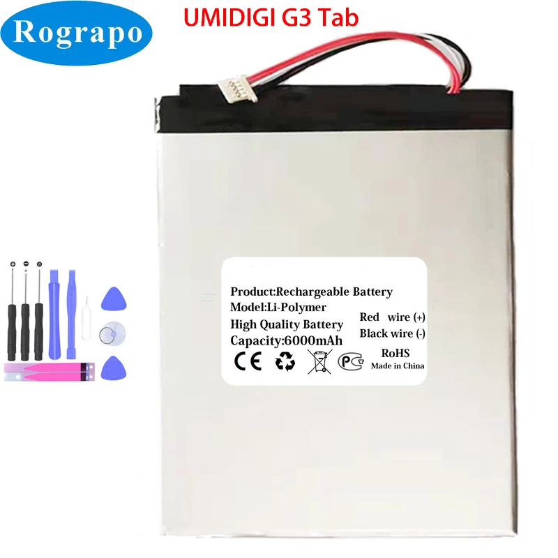 Nouveau 3.8 V 6000 mAh UMIDIGI G3 onglet tablette PC batterie Nouveau 3.8 V 6000 mAh UMIDIGI G3 onglet tablette PC batterie