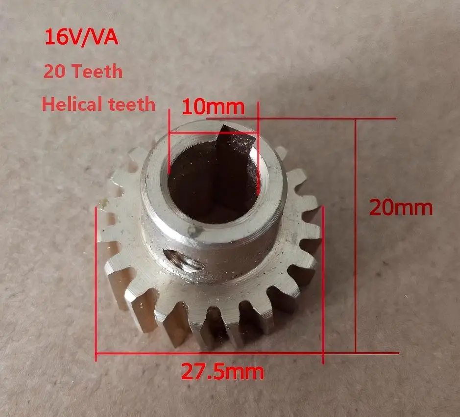 

Винтовая шестерня, WMD16V/VA, WMD20V/LV, WMD30V/LV, медная шестерня для щеточного двигателя, детали для фрезерных станков
