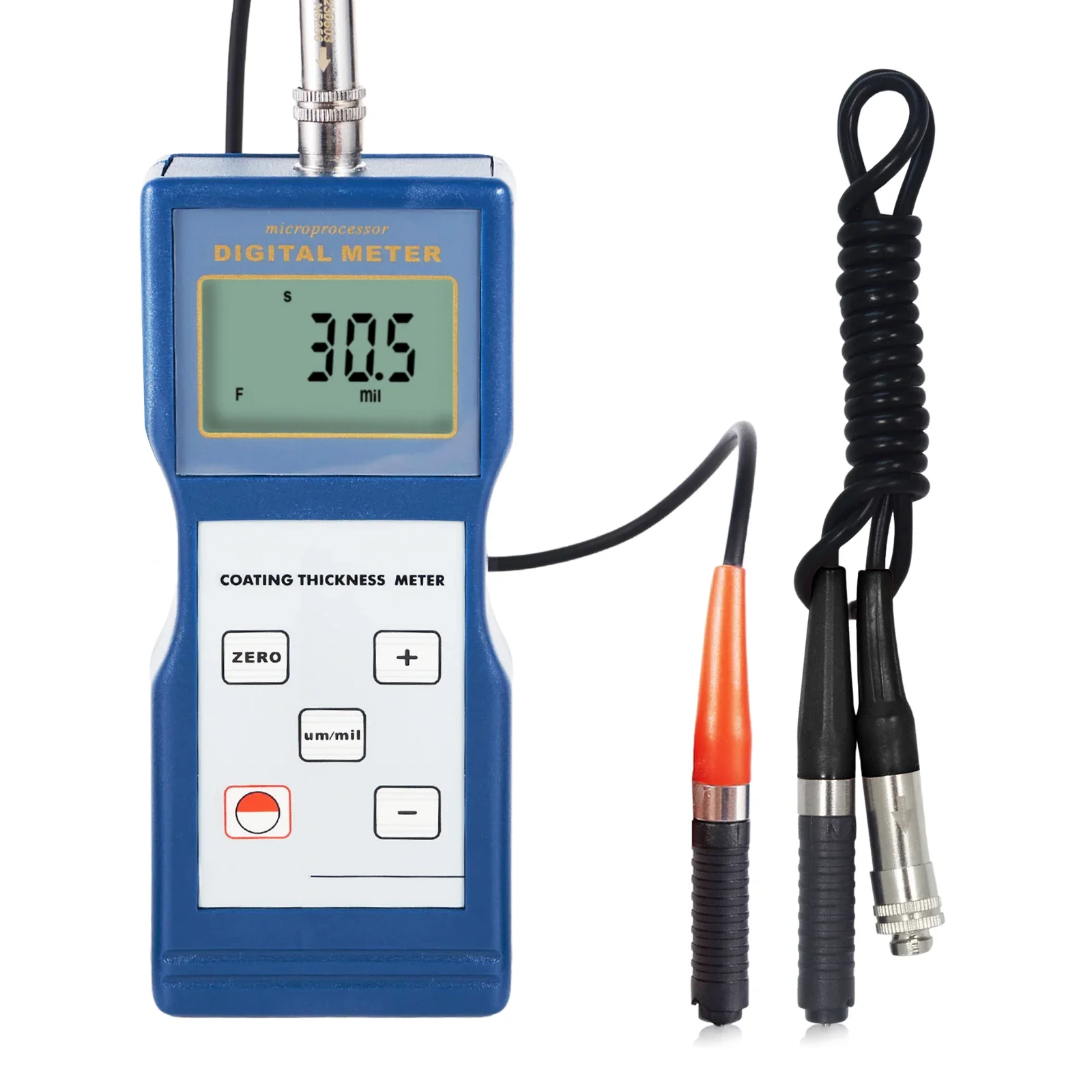 DIgital Microprocessor Thickness Automotive Meter F and NF Probe Low Battery Indicator Iron Aluminum