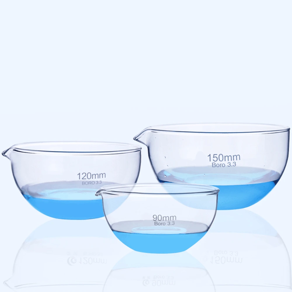 60/90/120/150mm Borosilicate Glass Evaporating Dish Labrotary Glassware Chemical Experiment