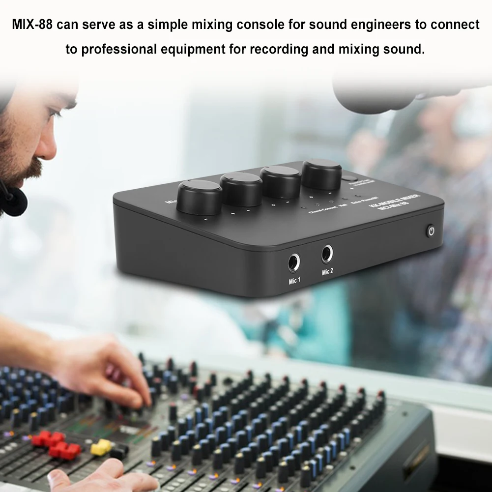 Portable Karaoke Microphone Mixer AUX IN/OUT BT Connection Digital Audio Sound Karaoke Machine for DJ Sound Home Party