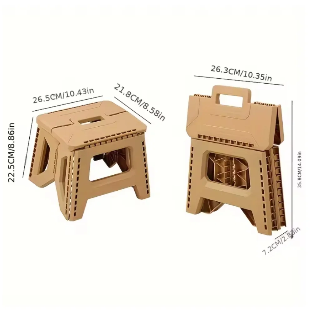 Thickened Folding Stool Outdoor Portable Stool Household Portable Camping Stall Bench Folding Anti-drop Stool Fishing Chair