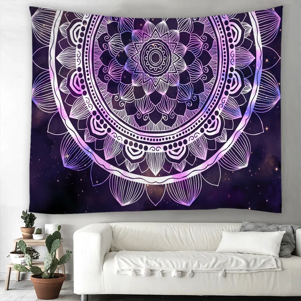 Indian Mandala Big Tapestry Wall Hanging Sandy Beach Rug Blanket Camping Travel Mattress Bohemian Wall Cloth Pad Tapestries