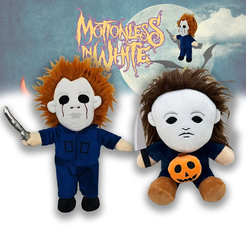 TreasuringU Michael Myers Plüschtier Neue Halloween Schreckliche Stoffpuppen Cartoon Stofftier Home Party Dekoration Geburtstagsgeschenke – Detail 2