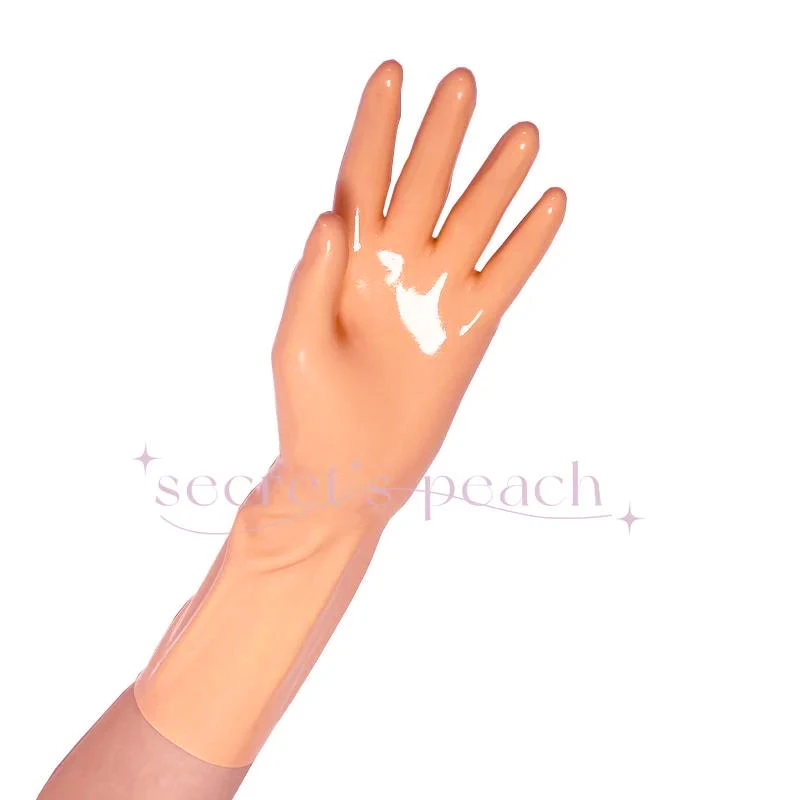 Ready to ship Latex Cosplay Glooves Skin Color Seamless Unisex 0.4MM Gummi