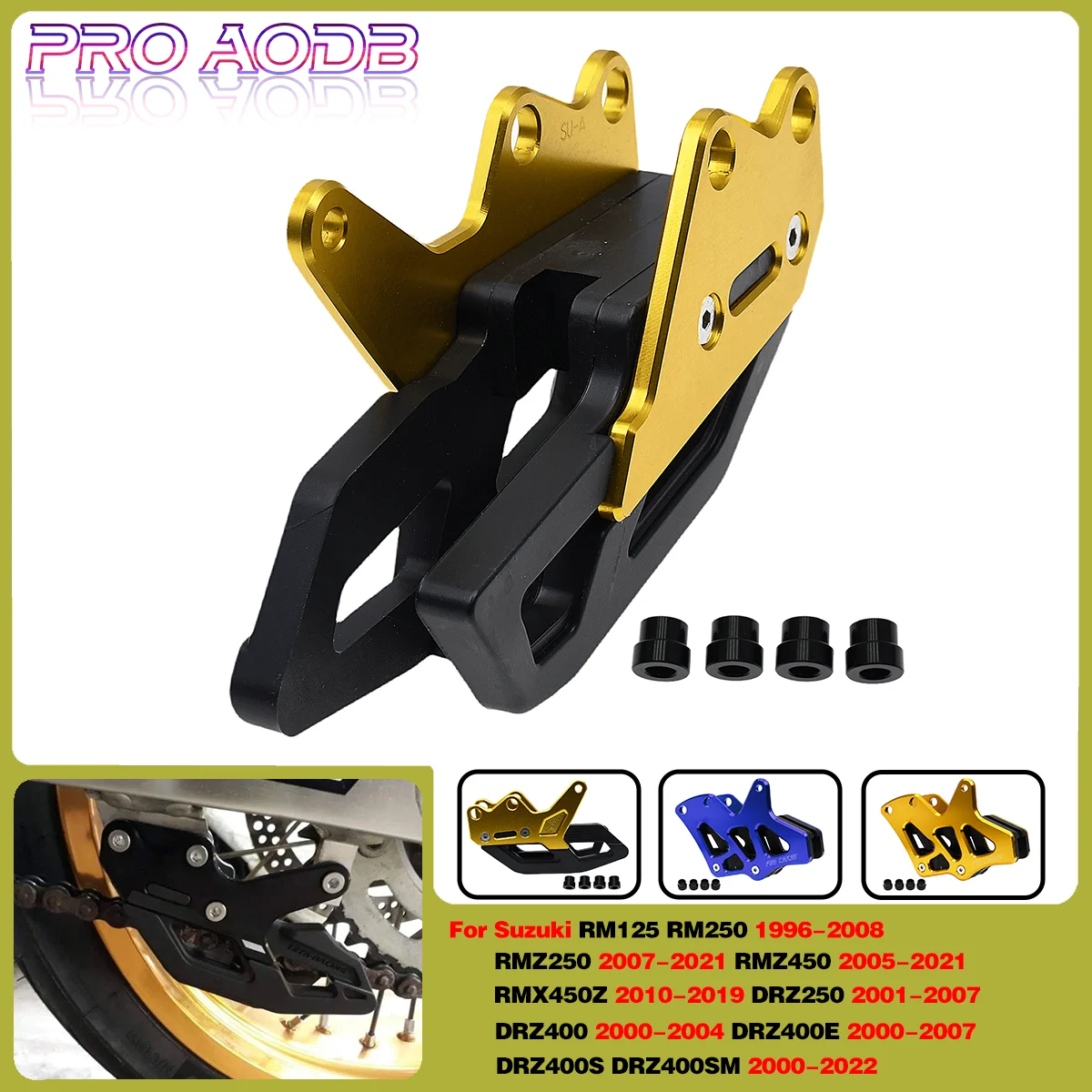 

For Suzuki RM RMZ RMX DRZ 125 250 450 450Z 400 400E 400S 400SM For Yamaha WR YZ Motorcycle CNC Chain Guide Cover Guard Protector