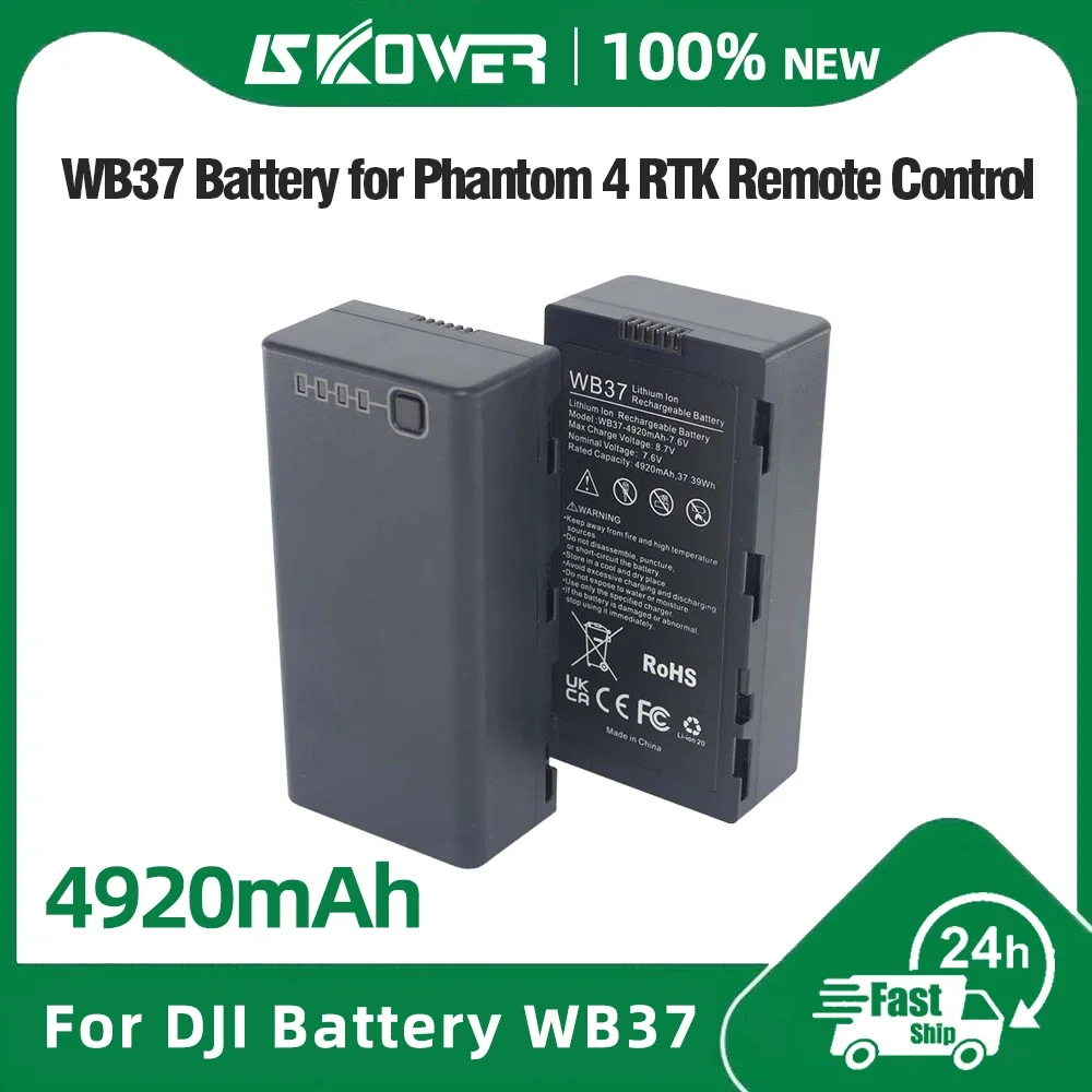 4920mAh WB37 Battery for DJI RC Plus Phantom 4 RTK MG-1P M210 M600 FPV T16 T20 T25P T30 T40 T50 T60 Cendence Remote Controller