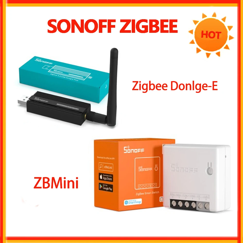 

SONOFF Zigbee 3.0 USB Dongle Plus Universal Zigbee Gateway USB Stick Zigbee Hub via ZHA or Zigbee2MQTT eWelink Support ZBMini